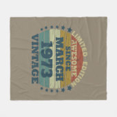 Personalisierte fünfzig Vintage 50. Geburtstagsfei Fleecedecke (Vorderseite (Horizontal))