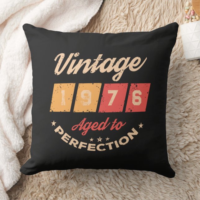 Personalisierte fünfzig Vintage 50. Geburtstagsfei Kissen (Decke)