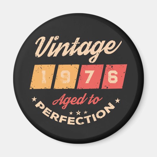 Personalisierte fünfzig Vintage 50. Geburtstagsfei Magnet (Vorne)