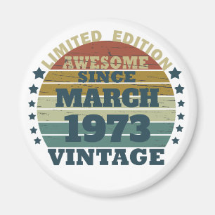 Personalisierte fünfzig Vintage 50. Geburtstagsfei Magnet