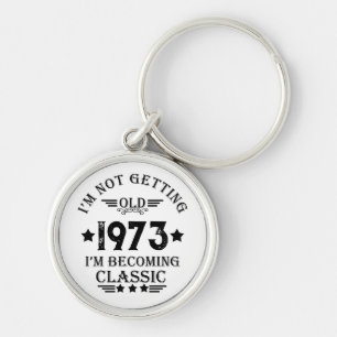 Personalisierte fünfzig Vintage 50. Geburtstagsfei Schlüsselanhänger