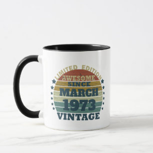 Personalisierte fünfzig Vintage 50. Geburtstagsfei Tasse