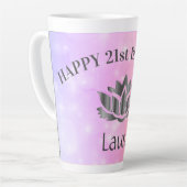 Personalisierte Funkelnd 21. Geburtstagskarte Milchtasse (Linke Ecke)