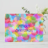 PERSONALISIERTE FUNKELND FARBIGE MERRY CHRISTMAS EINLADUNG (Stehend Vorderseite)
