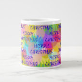 PERSONALISIERTE FUNKELND FARBIGE MERRY CHRISTMAS Jumbo-Tasse (Vorderseite)