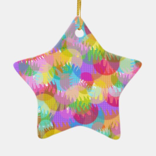 PERSONALISIERTE FUNKELND FARBIGE MERRY CHRISTMAS KERAMIK ORNAMENT (Hinten)