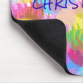 PERSONALISIERTE FUNKELND FARBIGE MERRY CHRISTMAS MOUSEPAD (Ecke)