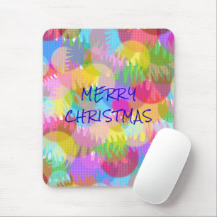PERSONALISIERTE FUNKELND FARBIGE MERRY CHRISTMAS MOUSEPAD