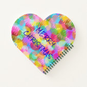 PERSONALISIERTE FUNKELND FARBIGE MERRY CHRISTMAS NOTIZBLOCK (Rückseite)