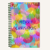 PERSONALISIERTE FUNKELND FARBIGE MERRY CHRISTMAS NOTIZBLOCK (Vorderseite)