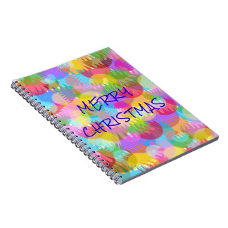 PERSONALISIERTE FUNKELND FARBIGE MERRY CHRISTMAS NOTIZBLOCK