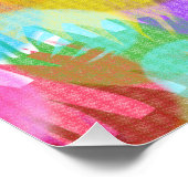 PERSONALISIERTE FUNKELND FARBIGE MERRY CHRISTMAS POSTER (Ecke)