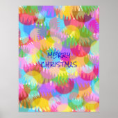 PERSONALISIERTE FUNKELND FARBIGE MERRY CHRISTMAS POSTER (Vorne)