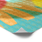 PERSONALISIERTE FUNKELND FARBIGE MERRY CHRISTMAS POSTER (Ecke)