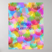 PERSONALISIERTE FUNKELND FARBIGE MERRY CHRISTMAS POSTER (Vorne)