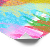 PERSONALISIERTE FUNKELND FARBIGE MERRY CHRISTMAS POSTER (Ecke)