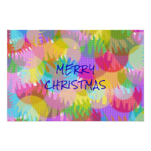 PERSONALISIERTE FUNKELND FARBIGE MERRY CHRISTMAS POSTER