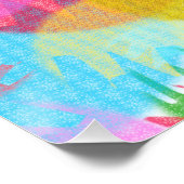 PERSONALISIERTE FUNKELND FARBIGE MERRY CHRISTMAS POSTER (Ecke)