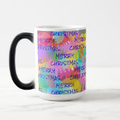 PERSONALISIERTE FUNKELND FARBIGE MERRY CHRISTMAS VERWANDLUNGSTASSE (Links)