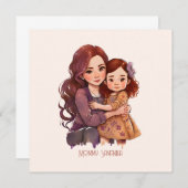 Personalisierte Funkelnd Mutter und Tochter (Vorne/Hinten)