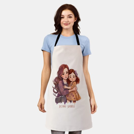 Personalisierte Funkelnd Mutter und Tochter Schürze (Getragen)
