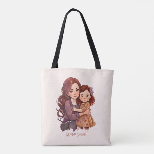 Personalisierte Funkelnd Mutter und Tochter Tasche (Rückseite)