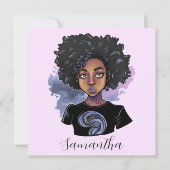 Personalisierte funkelnde afroamerikanische Frau (Vorderseite)