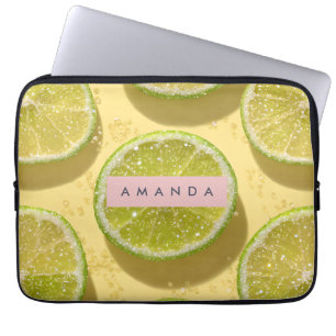 Personalisierte Funkelnde Limettenscheibe Glitter  Laptopschutzhülle