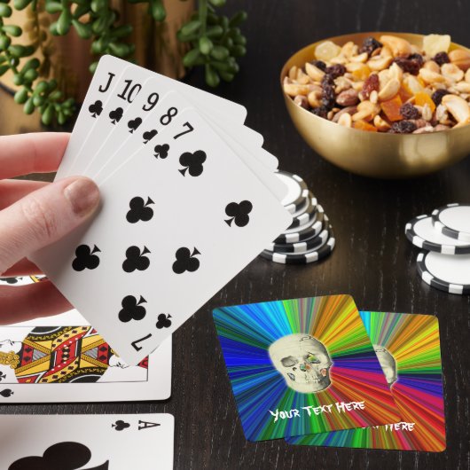 Personalisierte Funktions- und Schädelspielkarten Spielkarten (In Situ)