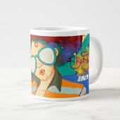Personalisierte Funky Birthday Tasse - Retro Afro (Vorderseite Rechts)