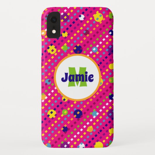 Personalisierte Funky Circles, Dashes Case-Mate iPhone Hülle (Rückseite)