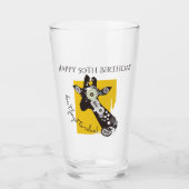 Personalisierte Funky Cool Giraffe Funny Geburtsta Glas (Vorderseite)