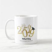 Personalisierte Funky Goldklasse von 2019 Kaffeetasse (Links)