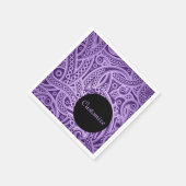 Personalisierte Funky Lila Paisley Pattern Napkins Serviette (Ecke)