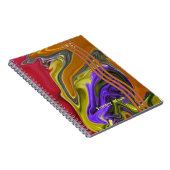 Personalisierte Funky Liquid Wave Abstrakt Notizblock (Rechte Seite)