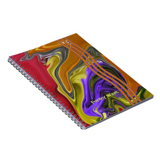 Personalisierte Funky Liquid Wave Abstrakt Notizblock (Rechte Seite)