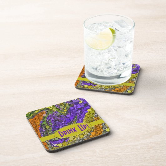 Personalisierte Funky Liquid Wave Artwork Getränkeuntersetzer (Rechte Seite)