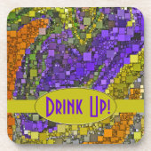 Personalisierte Funky Liquid Wave Artwork Getränkeuntersetzer (Vorderseite)