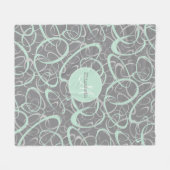 personalisierte Funky Loops in Minze Fleecedecke (Vorderseite (Horizontal))