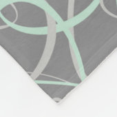 personalisierte Funky Loops in Minze Fleecedecke (Ecke)