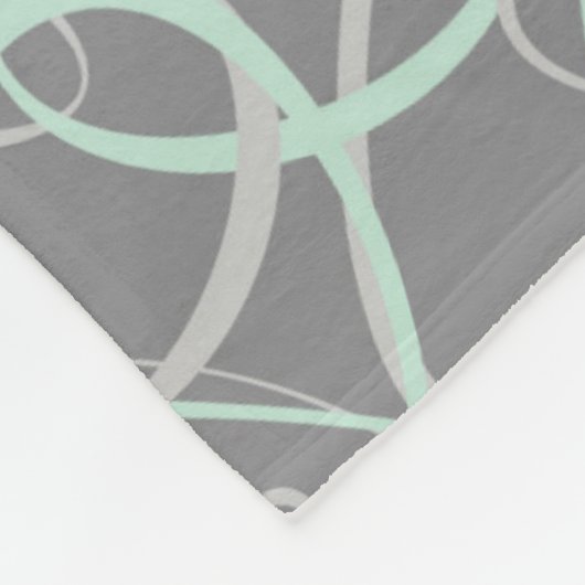 personalisierte Funky Loops in Minze Fleecedecke (Ecke)