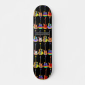 Personalisierte Funky Psychedelic Gitarren Skateboard (Vorne)