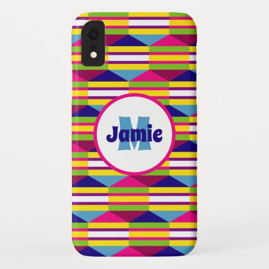 Personalisierte Funky Stripes, Dreiecke Case-Mate iPhone Hülle (Rückseite)