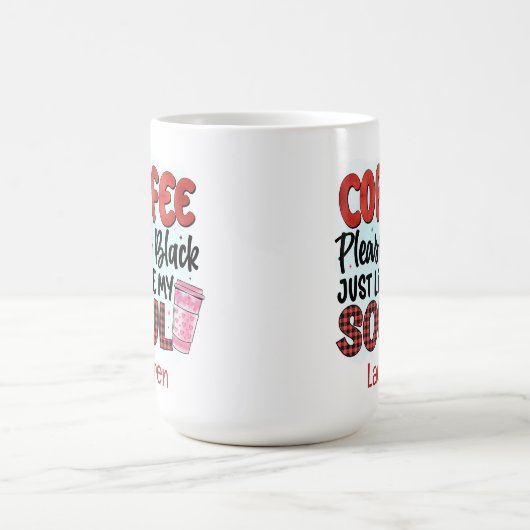 Personalisierte Funny Black Bitte Kaffee Tasse (Mittel)