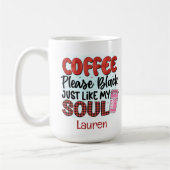 Personalisierte Funny Black Bitte Kaffee Tasse (Links)