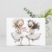 Personalisierte Funny Bridesmaid Vorschlagskarte Einladung (Stehend Vorderseite)