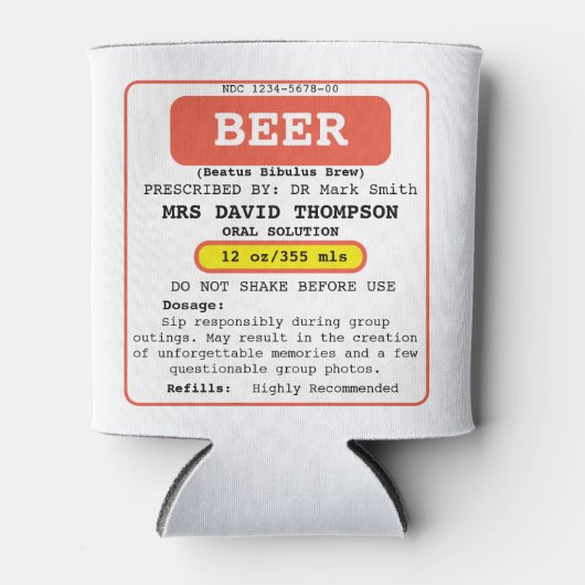 Personalisierte Funny Can Cooler Dosenkühler (Vorderseite)