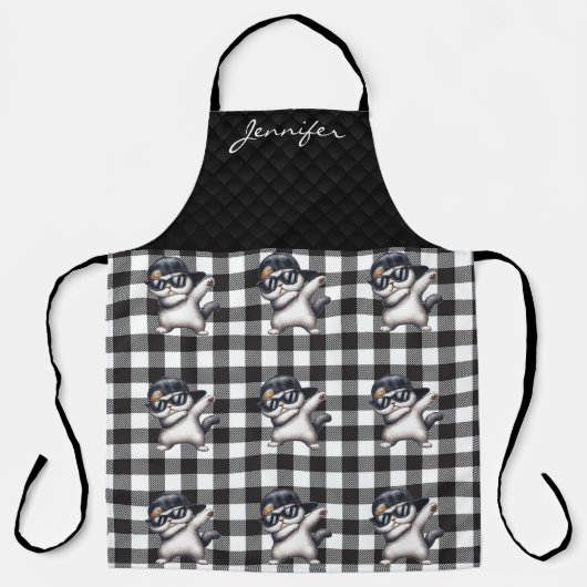 Personalisierte Funny Cat All-over Print-Schürze Schürze (Vorderseite)