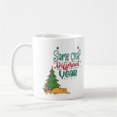 Personalisierte Funny Cat Crap Weihnachtsfeier Tas Kaffeetasse (Links)