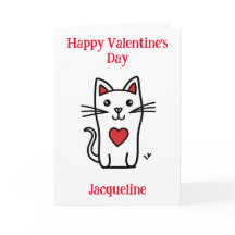 Personalisierte Funny Cat Valentine Card